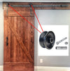 3" X 1-1/4" BARN DOOR V-GROOVE CAST IRON WHEEL KIT | 350 LBS CAPACITY CasterHQ