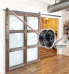 3" X 1-1/4" BARN DOOR V-GROOVE CAST IRON WHEEL KIT | 350 LBS CAPACITY CasterHQ