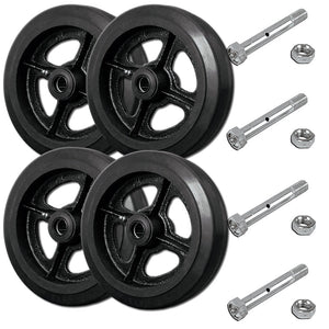 8" x 2" Rubber on Iron Industrial Replacement Wheel – 2,400 lb