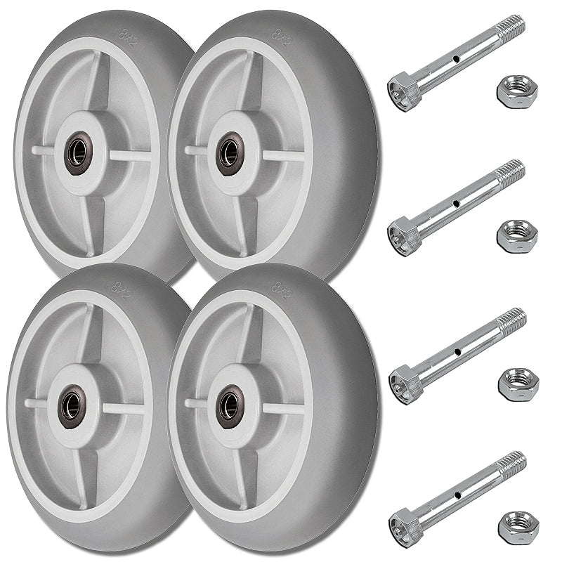 Drywall Cart & Sheet Rock Dolly Wheel Set of 4 | Non-Marking TPR Wheels | 2,800 lbs Capacity per set of 4 | Made in the USA CasterHQ
