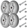 Drywall Cart & Sheet Rock Dolly Wheel Set of 4 | Non-Marking TPR Wheels | 2,800 lbs Capacity per set of 4 | Made in the USA