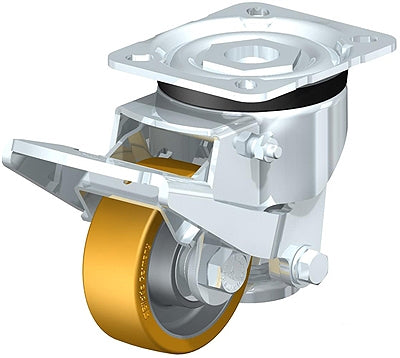 3-1/8 Inch x 1-1/8 Inch Blickle Leveling Caster - 400 lbs Capacity | Fixed Foot Height Adjustable Blickle