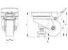 3-1/8 Inch x 1-1/8 Inch Blickle Leveling Caster - 400 lbs Capacity | Fixed Foot Height Adjustable Blickle