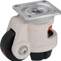 2-31/64" x 1-1/8" Nylon Wheel - Blickle Leveling Caster with Integrated Truck Lock - 1,100 lbs Capacity (1 Piece) Blickle