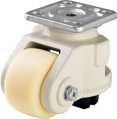 3-9/16" x 2-5/32" Nylon Wheel - Blickle Leveling Caster with Integrated Truck Lock - 4,400 lbs Capacity (1 Piece) Blickle