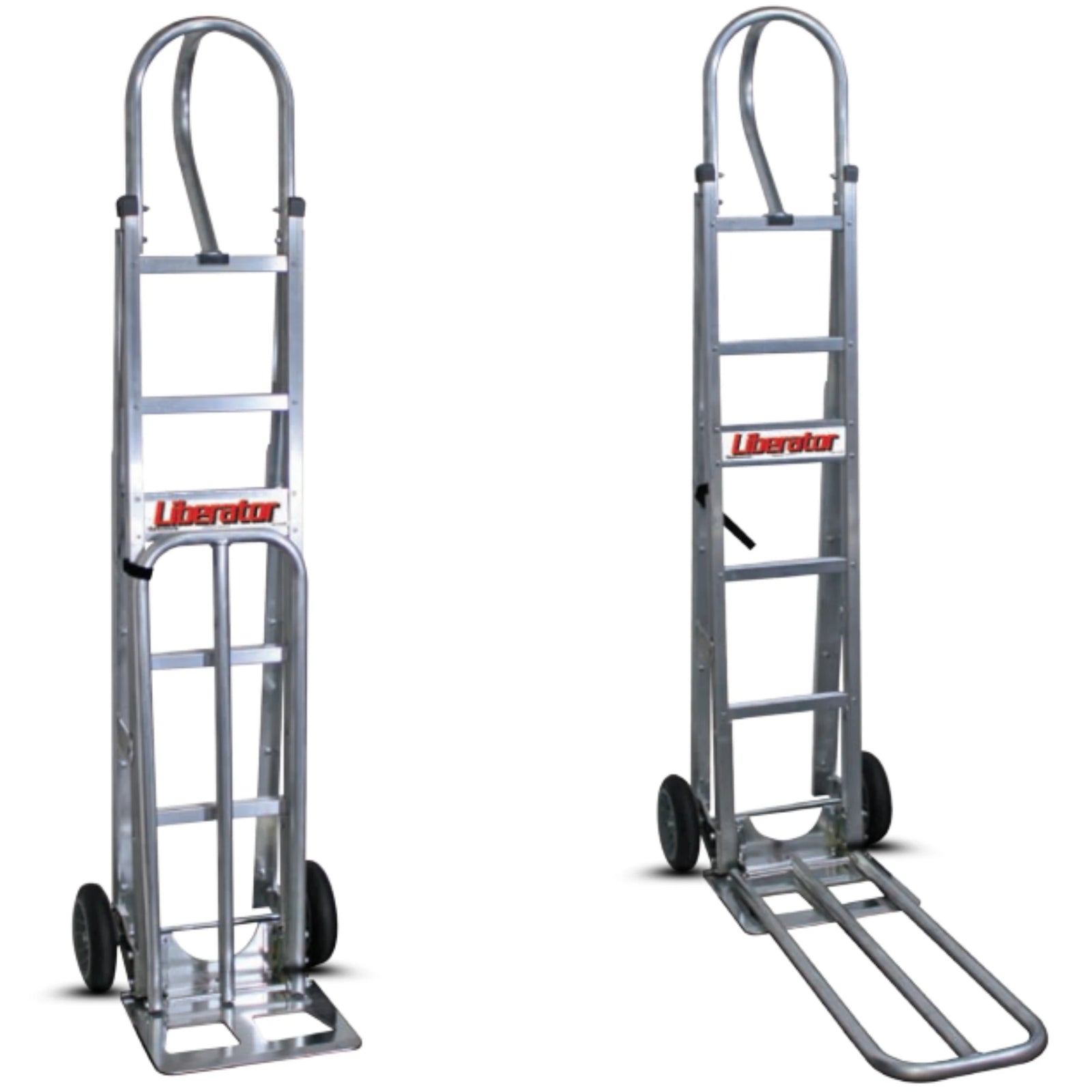 Liberator Snack Food Route Hand Truck - Lightweight Aluminum, Folding Nose, Extra Tall Frame | B&P HTA-16 BP MFG