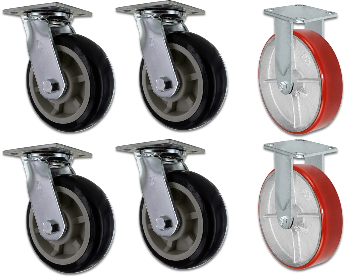 Replacement Casters & Wheels for Home Depot Lumber Carts | Set of 6 CasterHQ