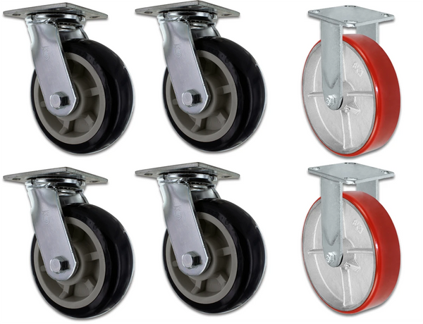 Replacement Casters & Wheels for Home Depot Lumber Carts | Set of 6 CasterHQ