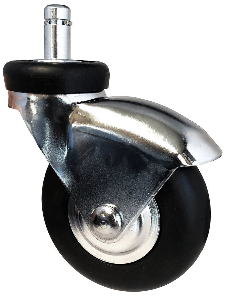 IV Stand Caster (1 Piece), Neoprene Rubber Wheels, 135 lbs Per Caster CasterHQ