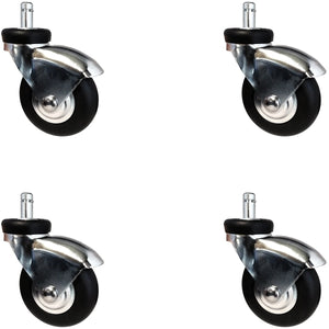 3" Neoprene Rubber IV Stand Caster – 135 lb 7/16"x7/8" Grip Ring