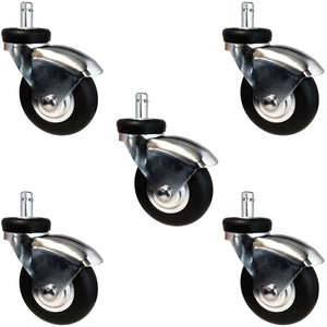 3" Neoprene Rubber Swivel IV Stand Caster 7/16" Grip Ring – 135 lb