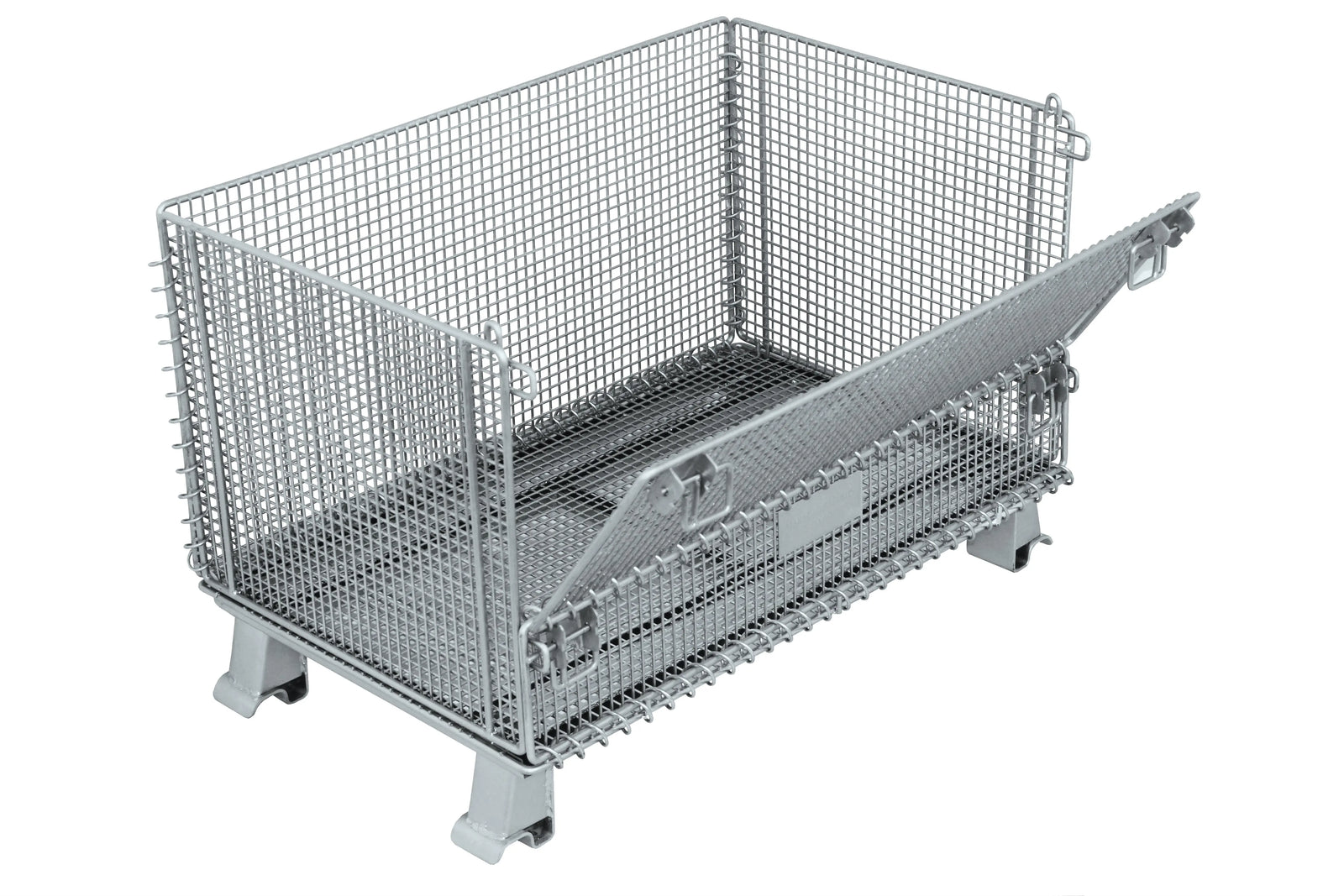 Durastar COLLAPSIBLE Wire 20 x 32 x 21-1/2 inch Closed Foot Container with Casters -  | CasterHQ