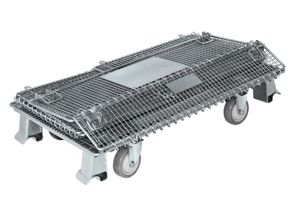 Durastar COLLAPSIBLE Wire 20 x 32 x 21-1/2 inch Closed Foot Container with Casters -  | CasterHQ