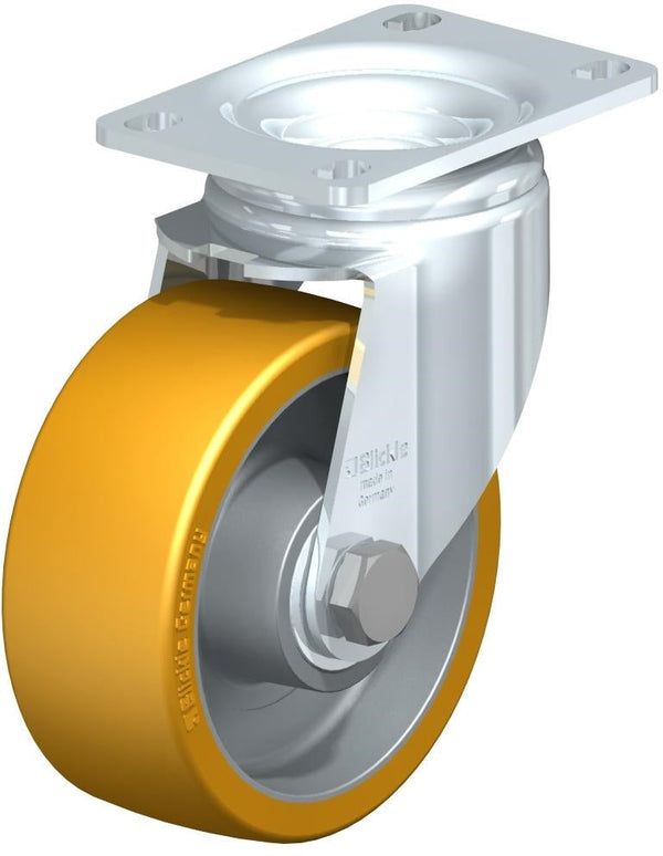 L-ALTH 100K-12 Blickle 4-Inch Swivel Caster with 615 Lbs Load Capacity - Durable Softhane Polyurethane Wheels & Ball Bearings for Smooth Movement Blickle