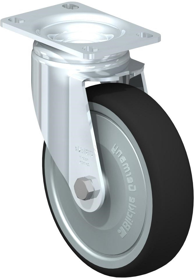 L-PATH 125K-12-FK 5 Inch Swivel Caster with Ball Bearings - 400 lbs Load Capacity for Carts and Equipment Blickle