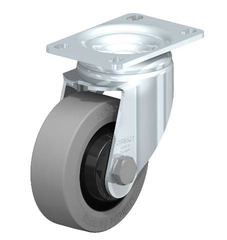 L-POEV 89K-12-SG-FK B 3-1/2 x 1-1/4 High-Impact Polyurethane Swivel Caster - 350 lbs Load Capacity with Precision Ball Bearing Blickle
