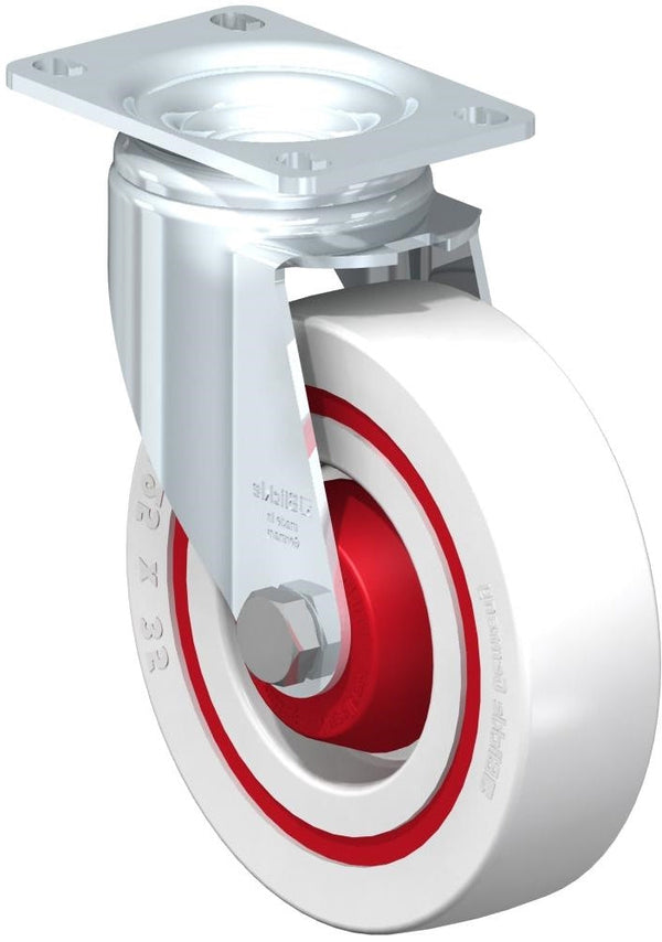 L-POW 125K-12-FK 5 x 1-3/8 Swivel Caster - Exceptional Load Capacity of 770 lbs for Industrial Applications Blickle