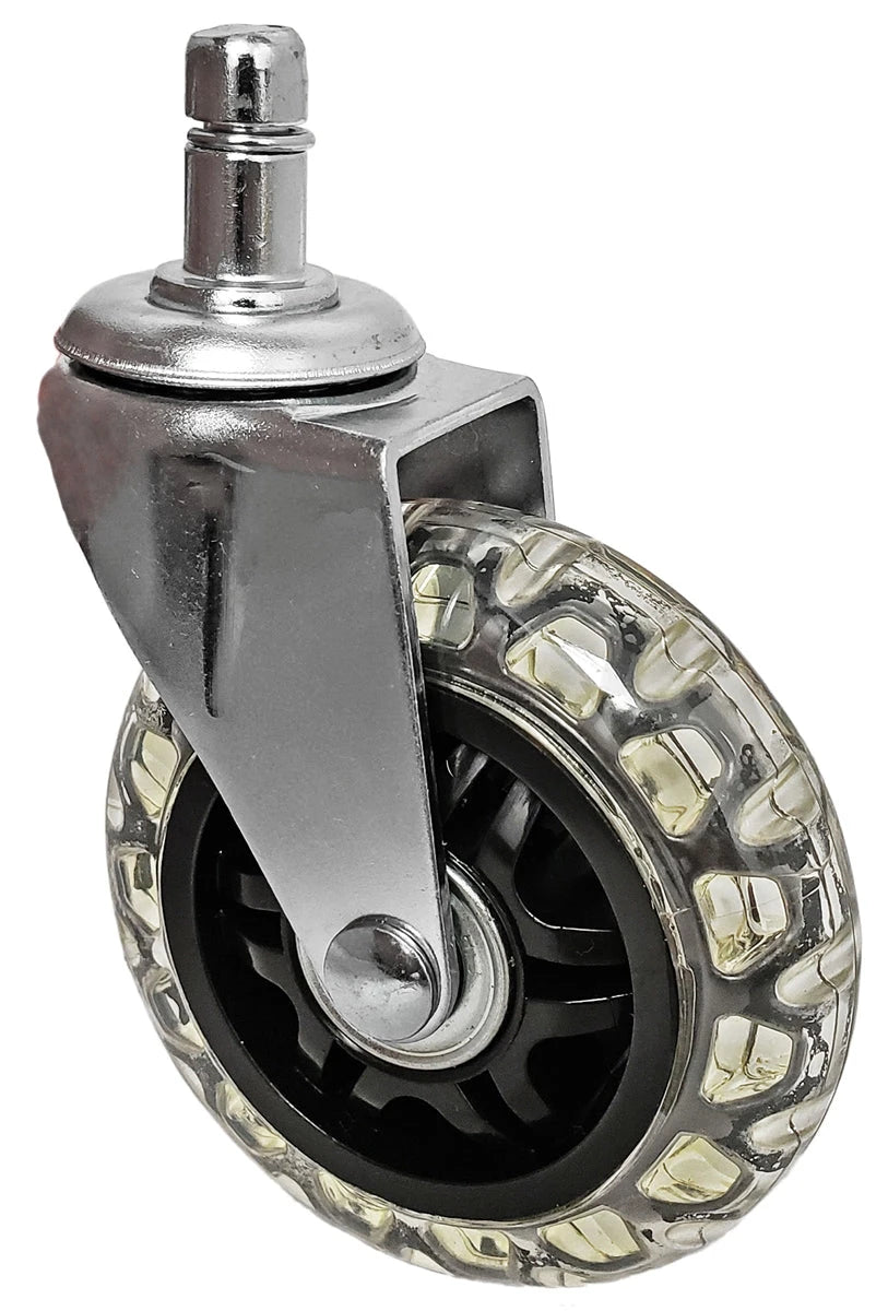 3 Inch Rollerblade Wheel Chair Caster Set - 5 Pack | 750 lbs Total Capacity | Smooth Rolling CasterHQ