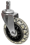 3 Inch Rollerblade Wheel Chair Caster Set - 5 Pack | 750 lbs Total Capacity | Smooth Rolling CasterHQ
