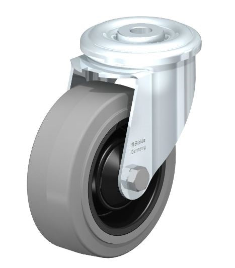 LER-POEV 100K-SG 4x 1-1/2 Swivel Caster - High Load Capacity Ball Bearing Caster for Industrial and Commercial Use Blickle