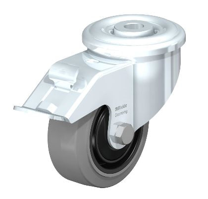 LER-POEV 80K-FI-SG - 3-1/8 x 1-1/4 inch Swivel Caster with Brake - High Load Capacity of 310 lbs - Ideal for Enhanced Mobility and Control Blickle