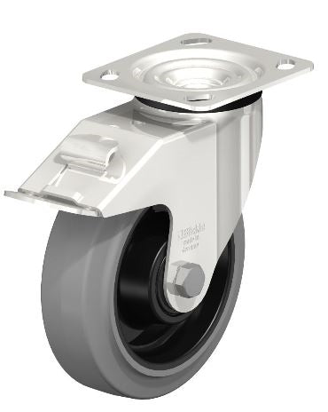 LEX-POEV 160XKA-14-FI-SG -  6-5/16 inch Swivel Caster with Brake, 660 lbs Load Capacity - Industrial Strength & Smooth Maneuverability Blickle