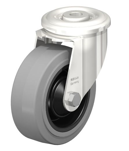 LEXR-POEV 100XKA-SG 4x1.5 Inch Swivel Caster with Ball Bearing - 330 lbs Load Capacity, Durable Construction for Industrial Use Blickle