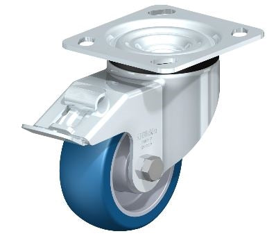 LK-ALBS 100K-14-FI 4 Inch Swivel Caster with Brake - 705 lbs Load Capacity, Ball Bearing Wheels Blickle