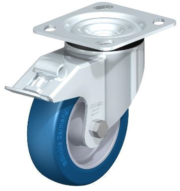 LK-ALBS 125K-14-FI 5-inch Swivel Caster with Brake, 770 lbs Load Capacity - High-Performance Ball Bearing Wheels for Industrial Use Blickle