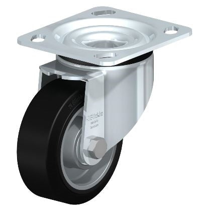 High-Strength 4-inch Swivel Caster - LK-ALEV 100K-14 | 440 lbs Load Capacity with Ball Bearings for Smooth Mobility Blickle