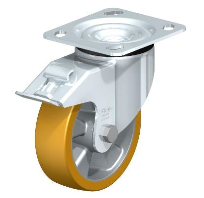 Blickle 5" Swivel Caster with Brake, 1650 Lbs Load Capacity, Ball Bearing Blickle