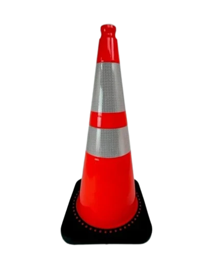 M-CN18IN-M28 28" Traffic Cone - High Visibility, Durable PVC, Reflective Collar for Road Safety & Construction CasterHQ