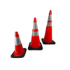 M-CN18IN-M28 28" Traffic Cone - High Visibility, Durable PVC, Reflective Collar for Road Safety & Construction CasterHQ