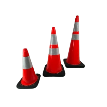 M-CN18IN-M6 18" Traffic Cone - High Visibility, Durable PVC, Reflective Collar for Road Safety & Construction CasterHQ