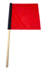 M-FLAG 18x18 Safety Warning Flag with Wood Handle - High Visibility Red for Construction and Traffic Management