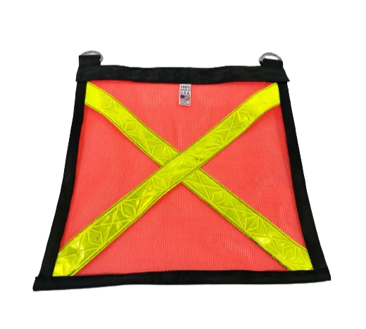 M-FLAG-DR-BB-RX - High Visibility Safety Flag with Reflective X Design and Reinforced Edge CasterHQ