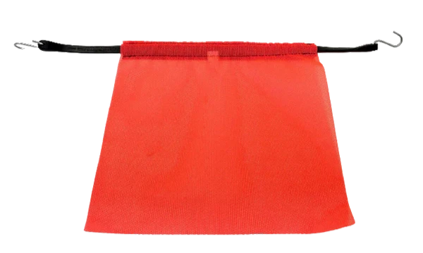 High-Visibility Orange Safety Flag with 31-Inch Bungee Cord - Durable Mesh & Steel Construction | Part # M-FLAG-TS31 CasterHQ