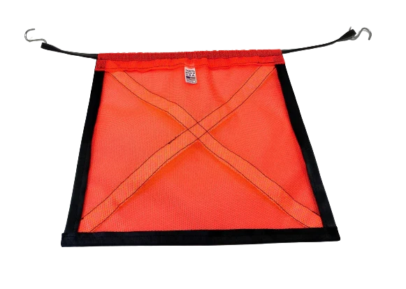 Reflective Safety Flag with 31-Inch Bungee Cord - M-FLAG-TS31-BB-RX | High Visibility, Reinforced Edge for Industrial & Recreational Use CasterHQ