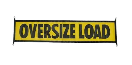 M-OL7M: Durable Mesh Oversize Load Sign with Bungees, 18x84inch - Lightweight and Highly Visible for Enhanced Safety -  | CasterHQ