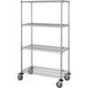 M2448C46 Heavy-Duty Mobile Wire Shelf Cart: 48