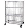 M2448C46E Wire Shelving Cart with Enclosure Panels - 800 lbs Capacity, 24