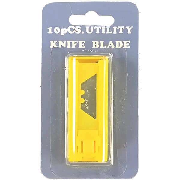 Utility Knife Blades (QTY: 10) - High-Quality Carbon Steel Replacement Blades - Model MA0121 for Precision Cutting and Versatile Applications American-Moving-Supplies