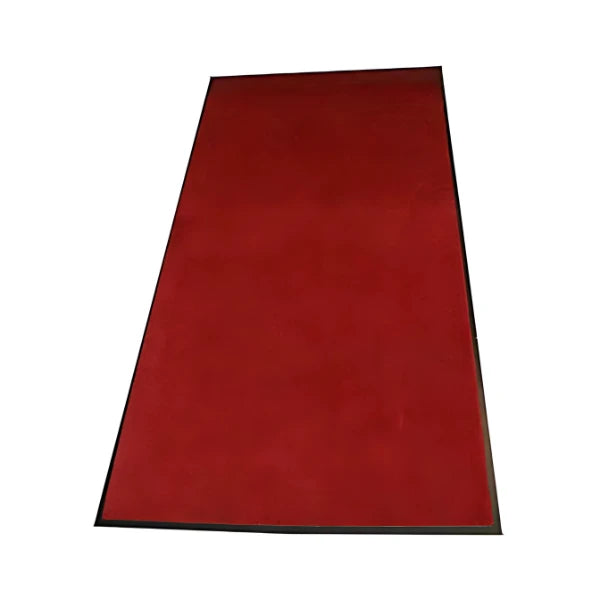 3' x 6' Castellan Red Floor Mat - Durable Rubber with Textured Surface for Indoor and Outdoor Use | MA5106 American-Moving-Supplies