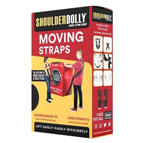 Shoulder Dolly Light Duty - MA9308R | Ergonomic Moving Straps for Easy Lifting, Adjustable and Lightweight | Ideal for Light to Medium Loads American-Moving-Supplies