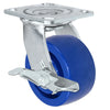 4" x 2" Swivel Caster with Brake, Solid Polyurethane Wheel, 750 lbs Capacity CasterHQ