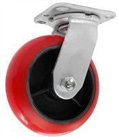 MEDIUM DUTY 5"X 2" CROWN POLYURETHANE ON IRON WHEEL - SWIVEL CASTER 800 lbs Capacity CasterHQ