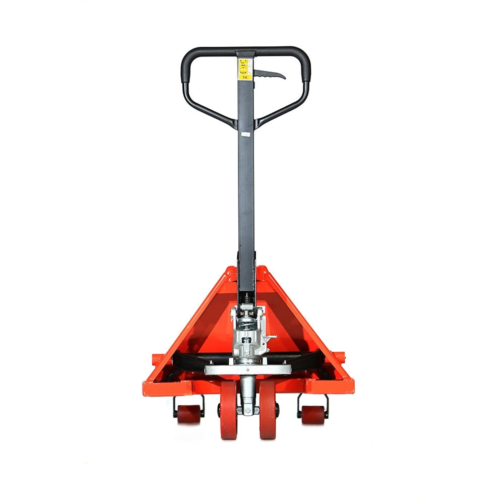 ML2772 Long Pallet Jack | Wheels Polyurethane on Steel | 27" Width 72" Length | 3,300 lb. Load Capacity | Orange Color CasterHQ