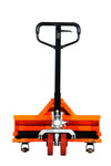 ML3348LP 4-Way Pallet Jack Truck | Wheels Polyurethane on Steel | 50" Height | 33" Width | 48" Length | 3300 lb. Load Capacity | Orange Color CasterHQ