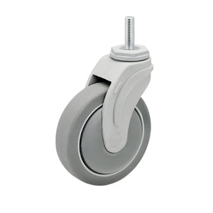 MedCaster NG-04QDP-125-SW-TS02 4" x 1-1/4" Rubber Swivel Caster – 275 lb