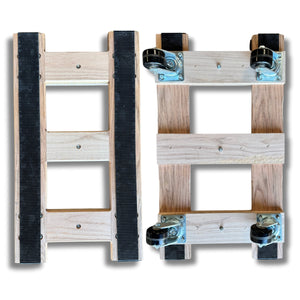 20 Inch x 36 Inch Heavy Duty Oak H-Frame Furniture Dolly - 2240 lbs Capacity | 3-1/4 Inch Phenolic Wheels | USA-Made CasterHQ
